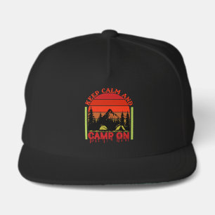 Cool Camping word art Snap Back Hat