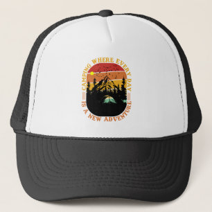 Cool Camping word art Trucker Hat