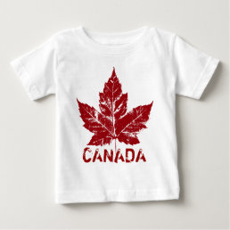 Cool Canada Baby Shirt Retro Maple Leaf Souvenir