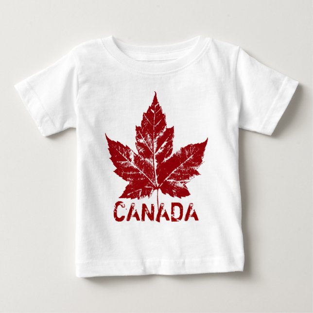 Cool Canada Baby Shirt Retro Maple Leaf Souvenir (Front)