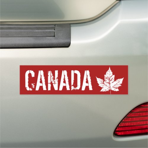 Cool Canada Bumper Magnets Distressed Maple Leaf