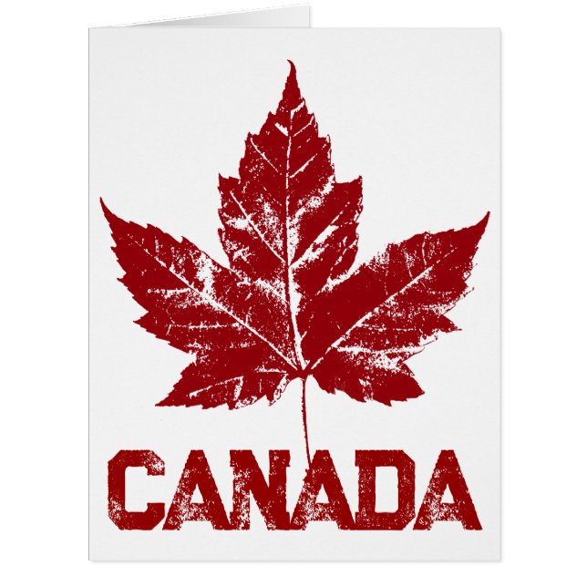 Cool Canada Card Canadian Flag Greeting Card (Front)