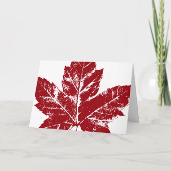Cool Canada Card Canadian Flag Greeting Card by artist_kim_hunter at Zazzle