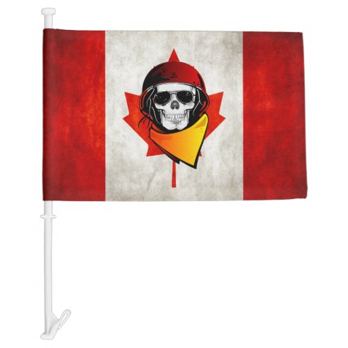 Cool Canada Flag Army Skull Amazing