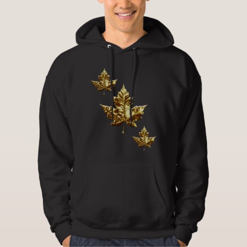 Cool Canada Hoodie Gold Maple Leaf Hoodie