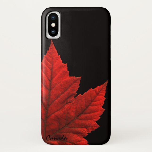 Cool Canada iPhone X Case Canada Maple Leaf Gift (Back)