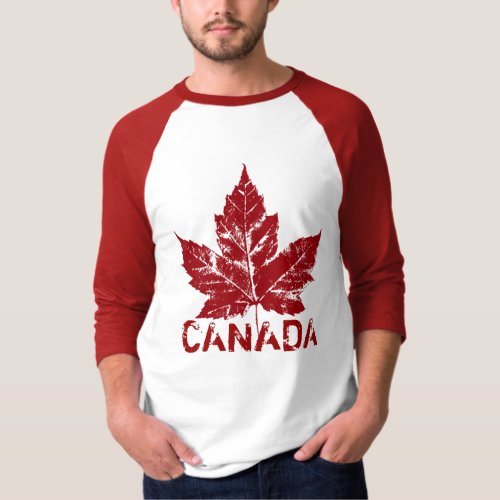 Cool Canada Jersey  Retro Maple Leaf Souvenir T_Shirt