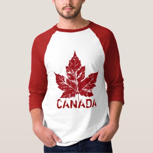 Cool Canada Jersey Retro Maple Leaf Souvenir T_Shirt