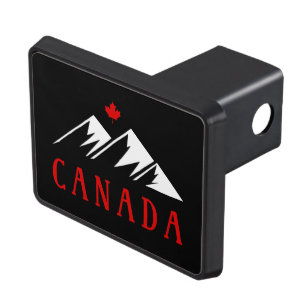 Cool Canada Mountains Canadian Maple Leaf Dark Hitch Cover