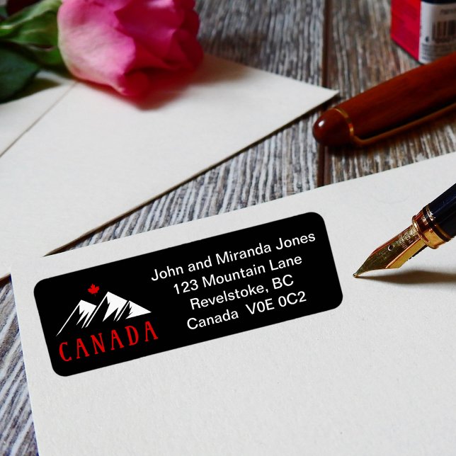 Cool Canada Mountains Canadian Maple Leaf Dark Label (Creator Uploaded)