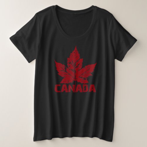 Cool Canada Shirt Womens Retro Canada Plus Size T
