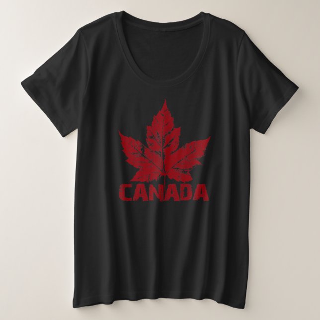 Cool Canada Shirt Women's Retro Canada Plus Size T (Design Front)