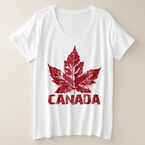 Cool Canada Shirt Womens Retro Canada Plus Size T