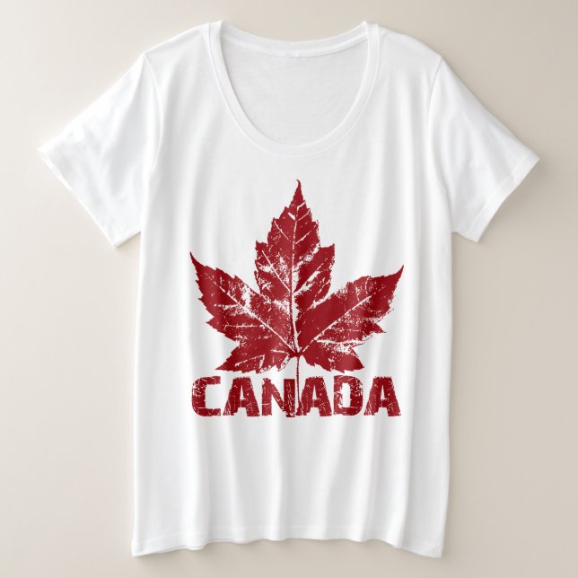 Cool Canada Shirt Women's Retro Canada Plus Size T (Design Front)