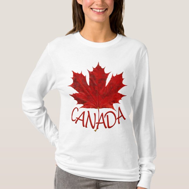 Cool Canada Shirts Retro Maple Leaf Souvenir (Front)