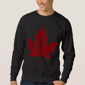 Cool Canada Sweatshirt Retro Maple Leaf Souvenir by artist_kim_hunter at Zazzle