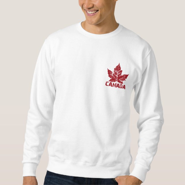 Cool Canada Sweatshirt Retro Maple Leaf Souvenir (Front)
