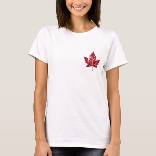 Cool Canada T-shirt Retro Maple Leaf Souvenir (Front)