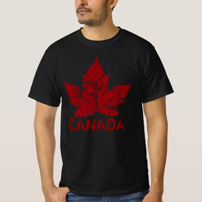 Cool Canada T-shirt Retro Maple Leaf Souvenir (Front)