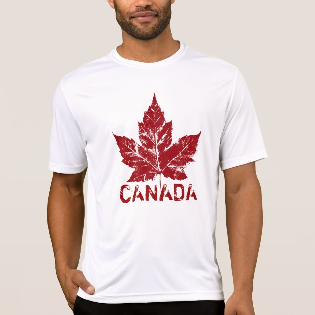 Cool Canada T-shirt Retro Maple Leaf Souvenir (Front)