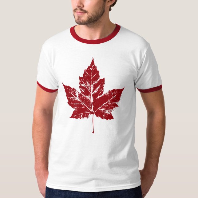 Cool Canada T-shirt Retro Maple Leaf Souvenir (Front)