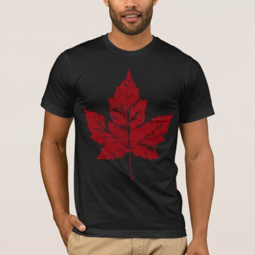 Cool Canada T_Shirt Retro Maple Leaf Tee Shirt