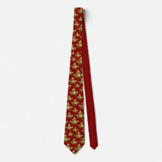 Cool Canada Tie Fun Gold Canada Maple Leaf Tie