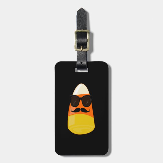 Cool Candy Corn Luggage Tag (Front Vertical)