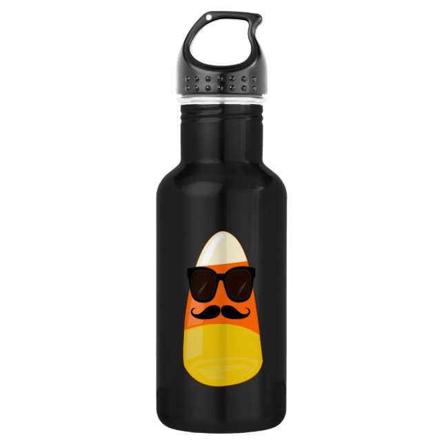 Cool Candy Corn Stainless Steel Water Bottle (Front)