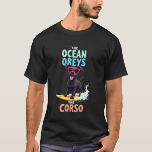 Cool Cane Corso Surfing Dog T-Shirt