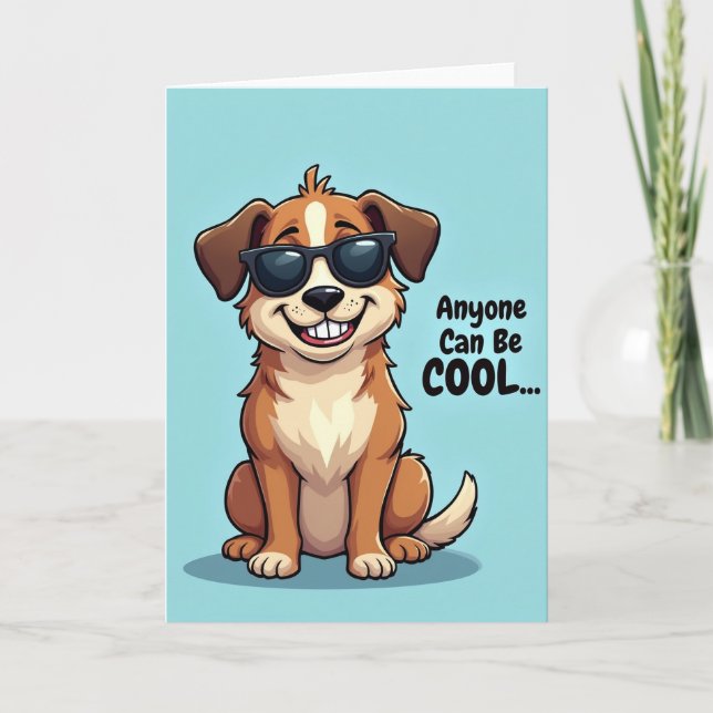 Cool Canine Birthday Card (Front)