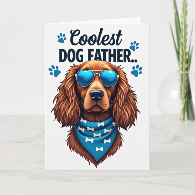 Cool Canine Dog Fathers Day Card (Front)