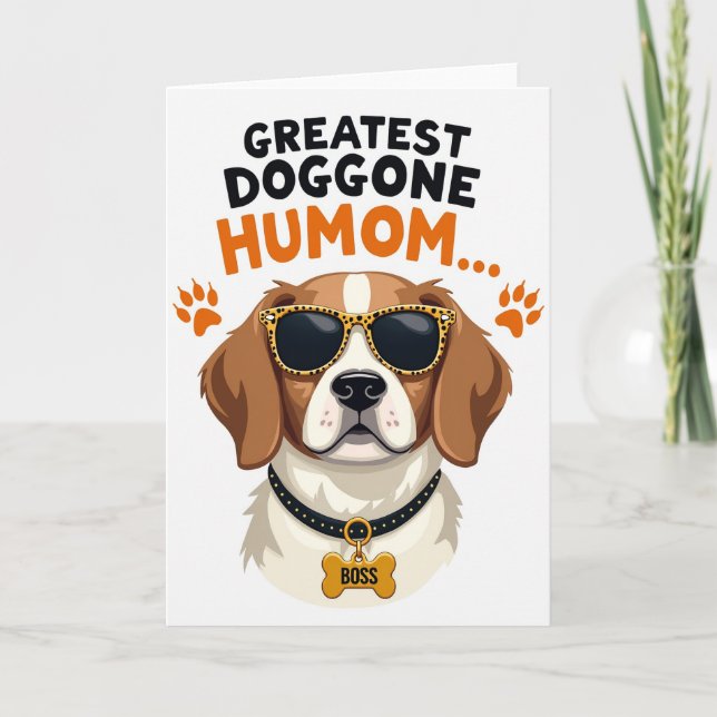 Cool Canine Humom Mother Day Card (Front)