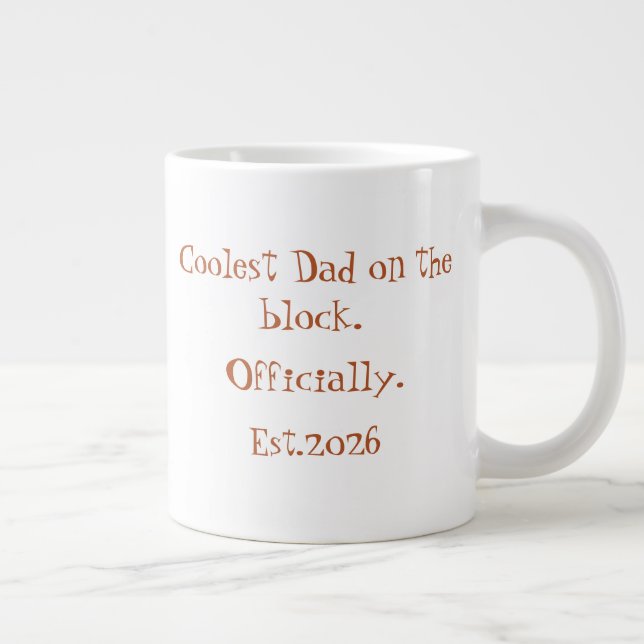 Cool Cap Glasses Dad Giant Coffee Mug (Right)