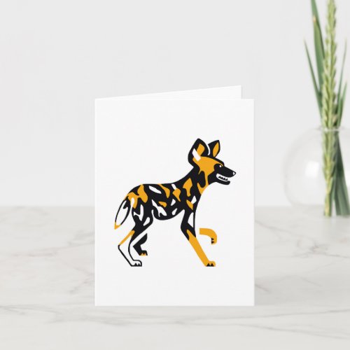Cool Cape hunting dog _ Painted dog__Nature _ Card