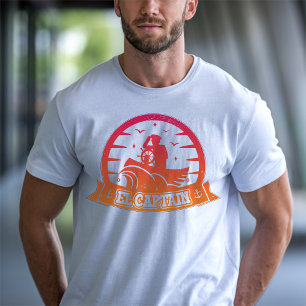 Cool Captain Anchor Boat And Sailing Retro T-Shirt