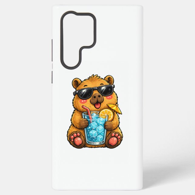 Cool Capybara Drink Samsung Galaxy Case (Back)