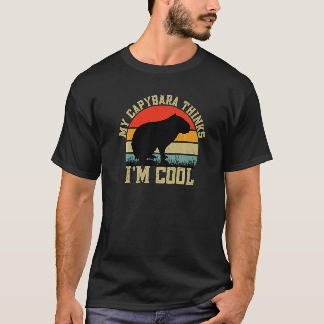 Cool Capybara Giant Rodent For Capybara T-Shirt (Front)
