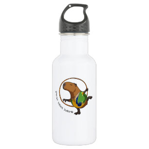 Cool Capybara Gymnast Hoop Personalized Cartoon Stainless Steel Water Bottle