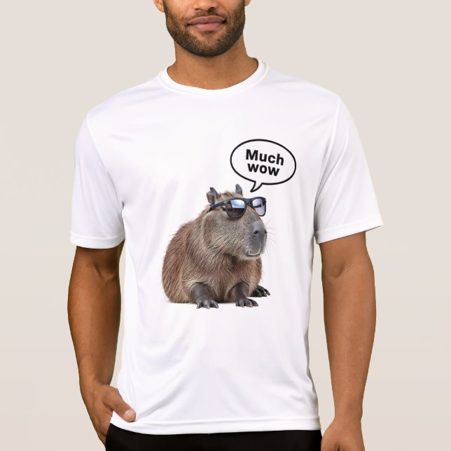  Cool Capybara Photo Sunglasses-Wearing Capybara  T-Shirt (Front)