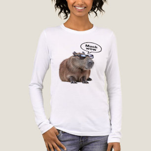 Cool Capybara Photo Sunglasses-Wearing Capybara Tri-Blend Shirt