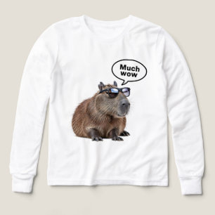 Cool Capybara Photo Sunglasses-Wearing Capybara Tri-Blend Shirts