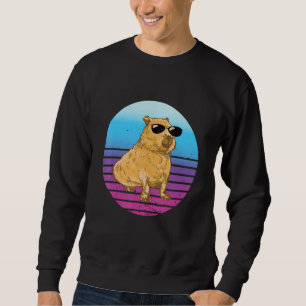 Cool Capybara Sunset Capybara Capybara Rodent Sweatshirt