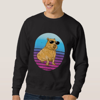 Cool Capybara Sunset Capybara Capybara Rodent Sweatshirt