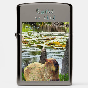Cool Capybara (w/ Name or Intials) Zippo Lighter