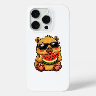 Cool Capybara Watermelon Summer iPhone 15 Pro Case