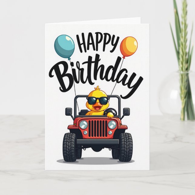 Cool Car Birthday Card (Front)