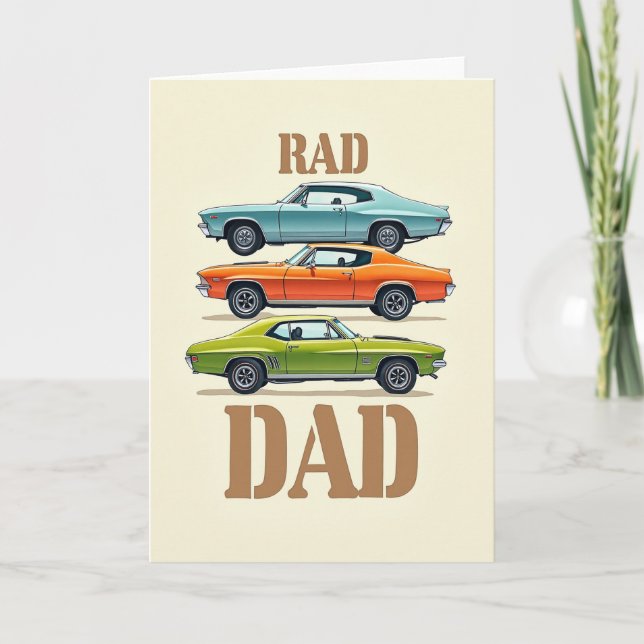 Cool Car Dads Day Tribute Card (Front)