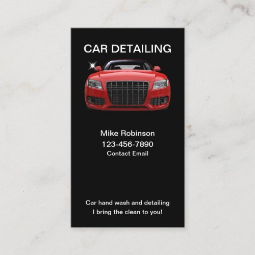 Cool Car Detailing Business Cards