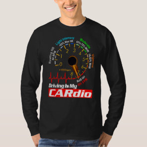 Cool Car Guy Gal Car Driving Love Racing Heartbeat T-Shirt